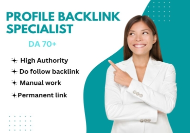 I will create a profile backlink with high da and Google rank