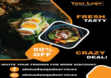 I will design posts, flyer for restaurant, fast food, catering menu