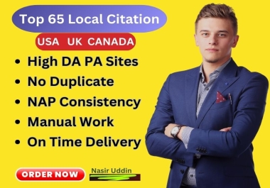 I will provide Top 65 USA Canada Local citations for listing and boost your business Ranking