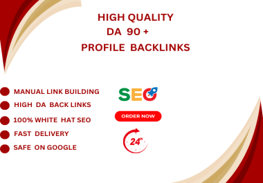 I will create da 90 plus 25 profile backlink for your website