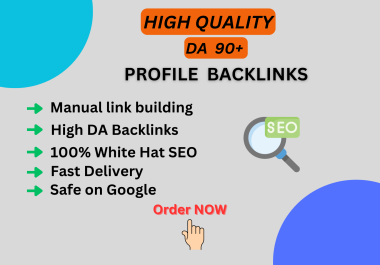 I will provide live link 40 profile creation DA 90+ profile backlinks