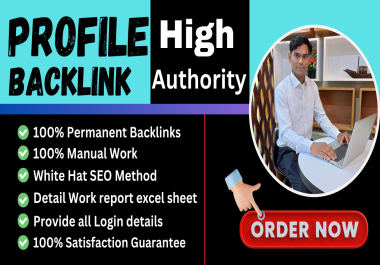 100 Profile Backlinks Boost your website with high quality profile backlinks