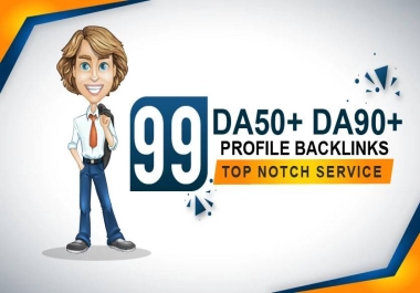 I will create 99 branded profile backlinks high authority site