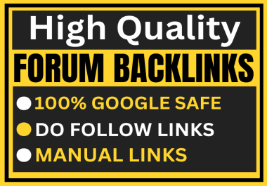 Manually high da pa forum profile backlinks for site