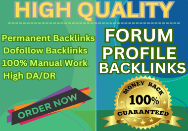 I will create high authority dofollow Forum profile backlinks