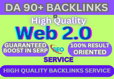 I will do manually DA 90+ profile web 2.0 backlink for SEO