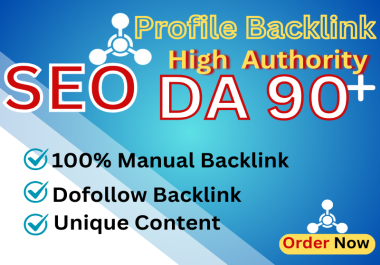 I will build Dofollow High Authority strong profile backlinks for a good website.