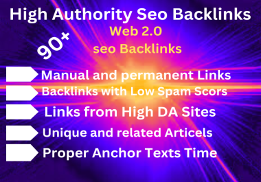 I will build high authority with 90 plus SEO profile backlinks