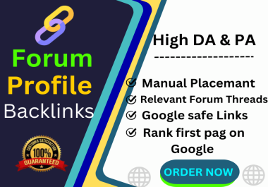 Manual Forum Profile Backlinks High-Quality Article,  SEO links