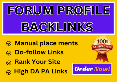 I will do high authority dofollow forum backlinks