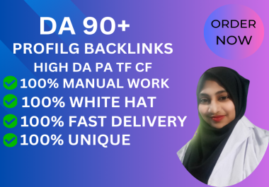 I will provide live link 30 profile creation da 90+ backlinks