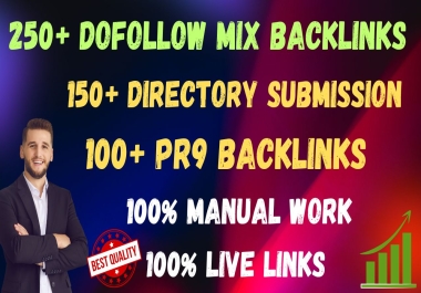 I will do 250 directory submission,  pr9 SEO backlinks