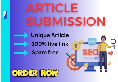 I will provide 100 dofollow contextual article submission in SEO backlinks