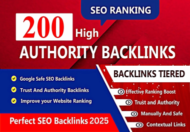 I will do 200+ mix SEO backlinks high DA authority for link building