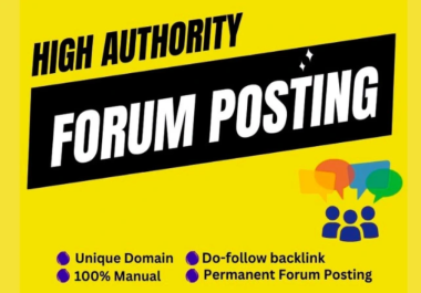 I will do Forum Posting Backlinks, Unique Domain Forum Backlinks