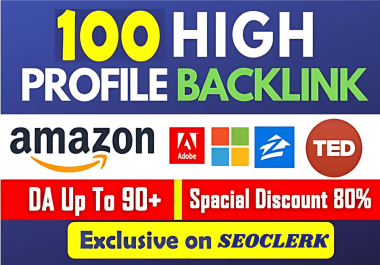 I will do high DA 90+ Dofollow 100 profile backlinks,  USA Link Building