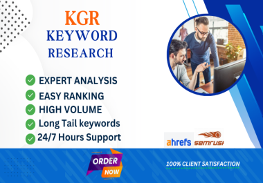 I will do KGR keyword research that easily ranks on any platforms