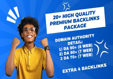 20 Extremely High Quality & Premium Backlinks With 70-90 DA Looking For You Website To Boom It