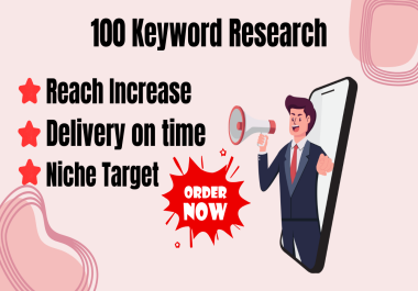 100 Keyword Research that includes Niche Targeting To Increase Web Traffic