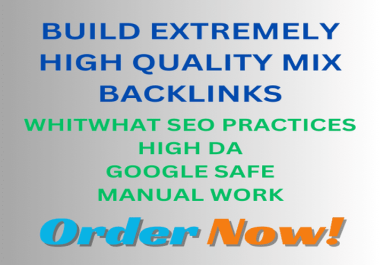 Get 110 high quality mix backlinks to rank your sites