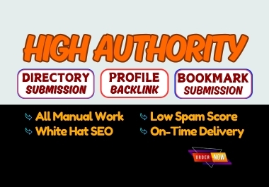 450 HQ Backlinks Directory,  Profile & Bookmark for SEO Rankings