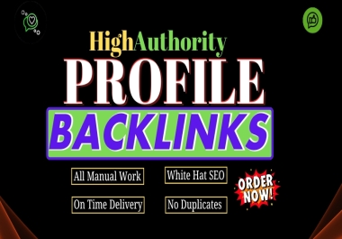 80 High Authority Profile Backlinks with Niche-Relevant Tags for Better SEO