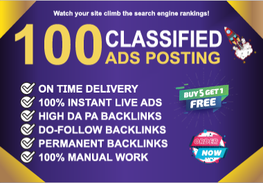 100 High-Quality Classified Ads Backlinks for SEO Improvement