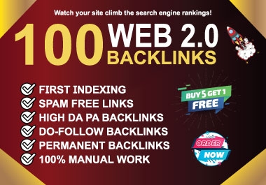 Get 100 high-quality,  high-quality Web 2.0 backlinks