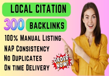 Expert SEO & Citation Listing Service to boost local search visibility with 100 backlinks.