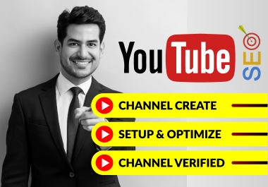 I Will Create,  Set Up,  and Optimize a Professional YouTube with Logo and Banner