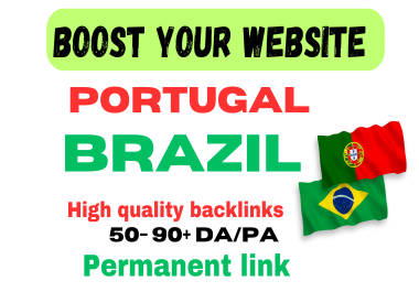 I will do 16 high authority Brazil Portugal SEO link building backlinks Br Pt domain