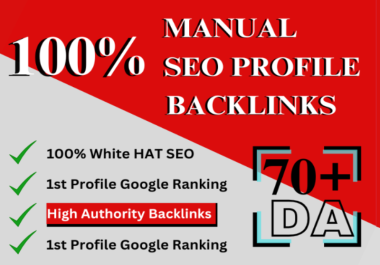 I will provide HQ 30 backlinks da 70 plus