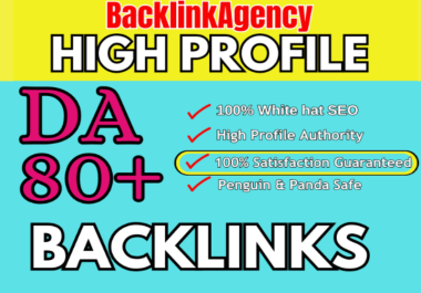 I will provide HQ 30 backlinks da 80 plus