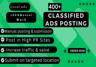 I will post 100's of your classified ads to increase traffic and visibility