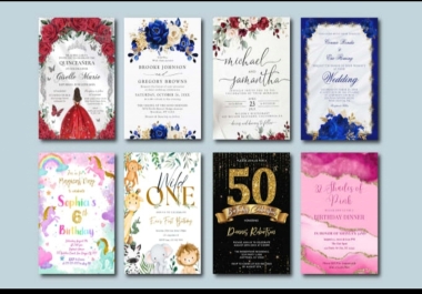 I will do stunning Invitation Cards, Personalized Designs for Every Occasion