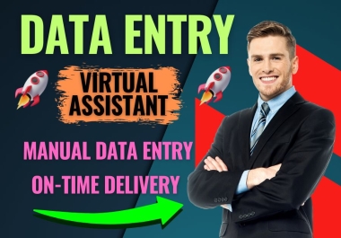 I will be virtual assistance for data entry,  copy paste,  web research