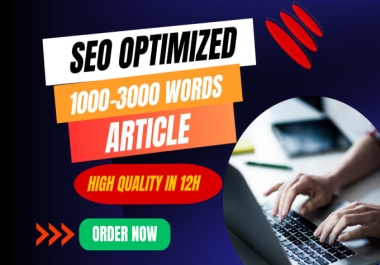 I will write 1000,  2000 and 3000 words SEO friendly article or blog post on any topic