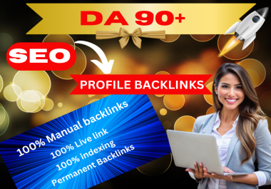 i will provide 40 High Domain Authority MOZ DA 90+ SEO Profile Backlinks