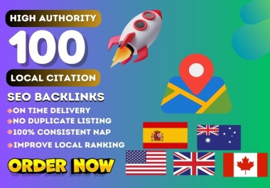 I Will make 100 local citations business Directory SEO ranking for any country