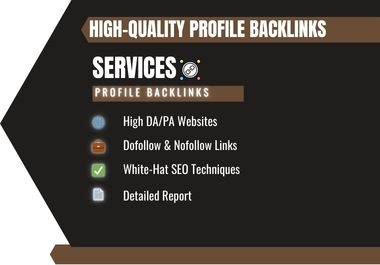 I will do high-quality profile backlinks to boost Your Website Rankings.