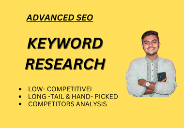 I will provide profitable SEO keyword research and competitor analysis for your website