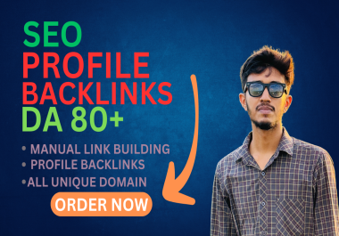 I will do Profile Backlink on DA 80+ Site for your brand