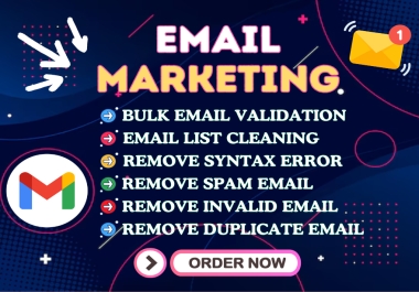 I will do bulk 3k email verification,  validation and email list cleaning services