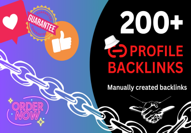 I will Skyrocket Your SEO with High Quality 200 Profile Backlinks