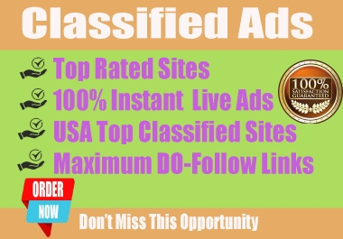 I Will Boost Your Websites Rank from 100 Classified Ads Backlinks