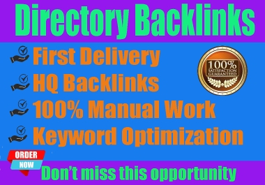 100 Plus Directory Backlinks Google Ranking for your Website