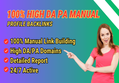 I Will Do High DA & PA Profile Backlink