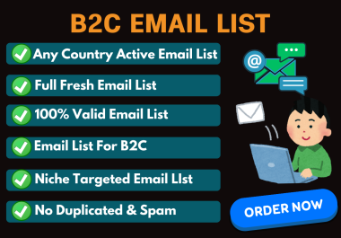 I Will Do Niche Targeted Email List,  B2C,  Bulk Email List