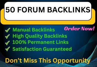 I will Build high quality forum backlinks to rank your website