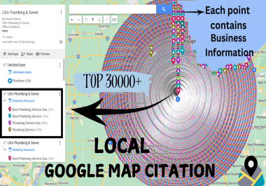 I will create 30000+ Google Map Citations for local Business Ranking